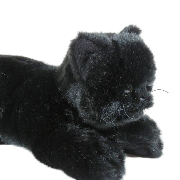 Bearington Black Cat Plush Stuffed Animal Green Eyes Toy, Collectible Realistic - Picture 9 of 16